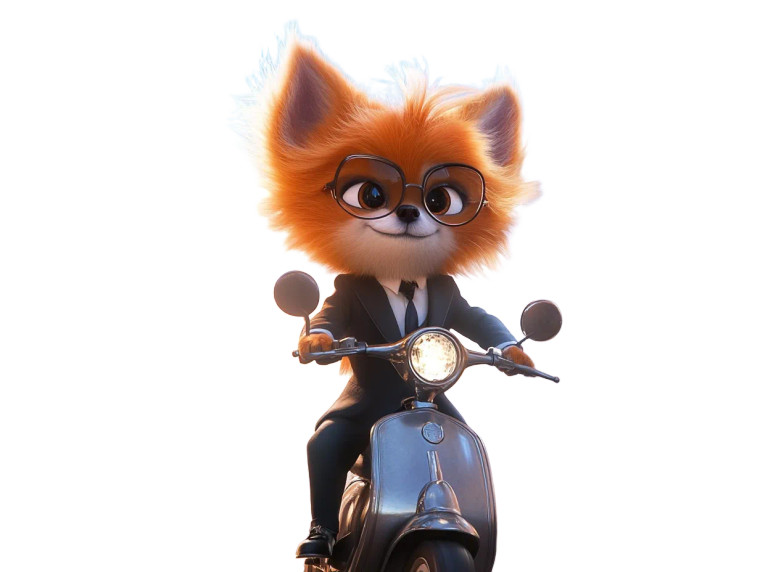 Pomeranian In Suit Vinyl Car Decal Sticker – Waterproof & UV-Resistant 8"