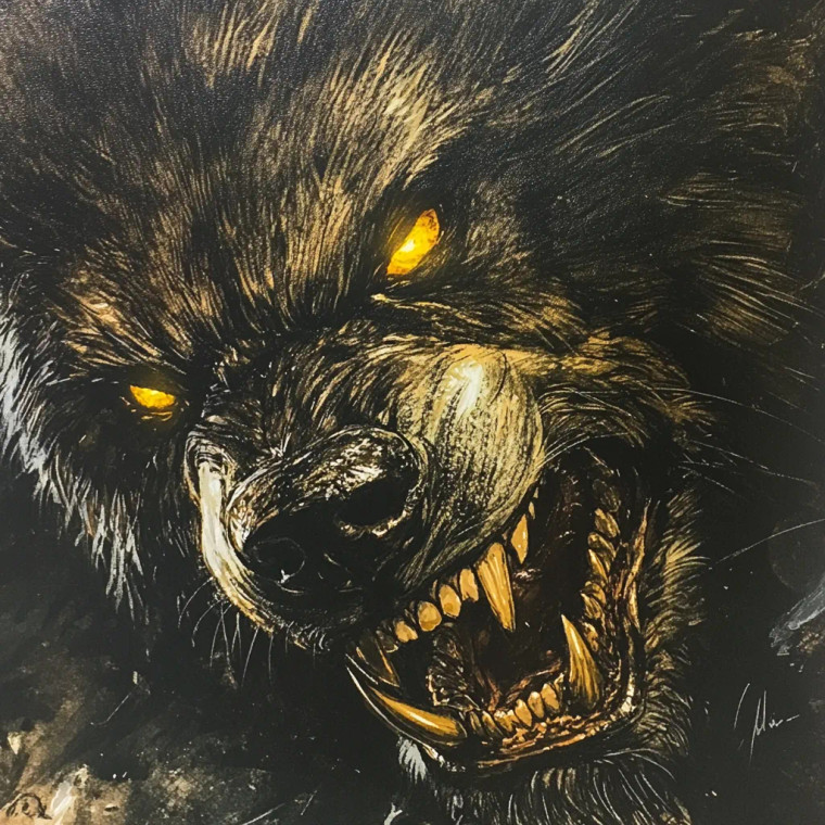 Angry Werewolf Closeup V3 Vinyl Car Decal Sticker – Waterproof & UV-Resistant 8"