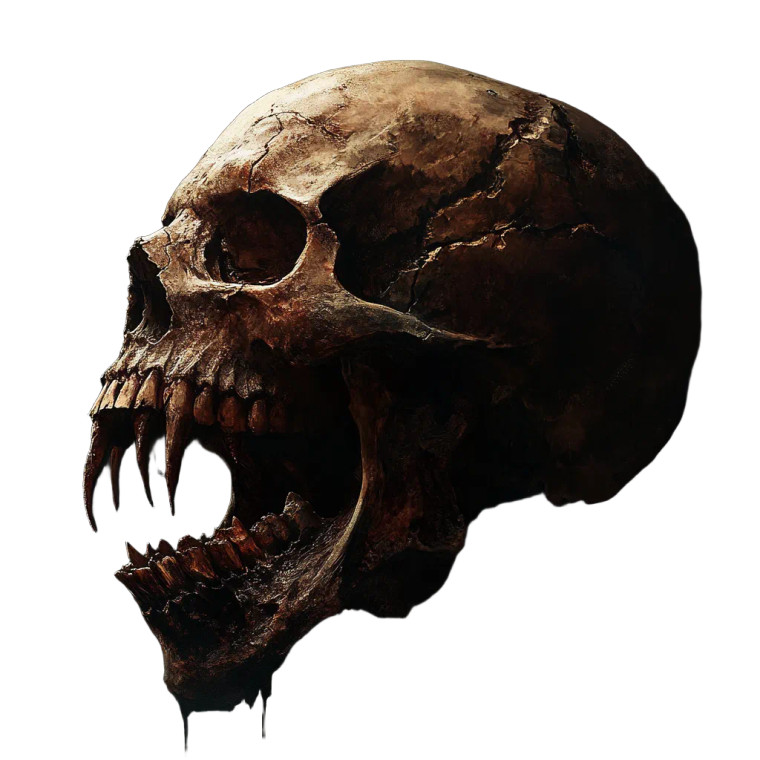 Demonic Skull Head Vinyl Car Decal Sticker – Waterproof & UV-Resistant 8"