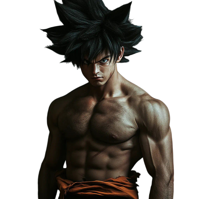 Realistic Goku V14 Vinyl Car Decal Sticker – Waterproof & UV-Resistant 8"