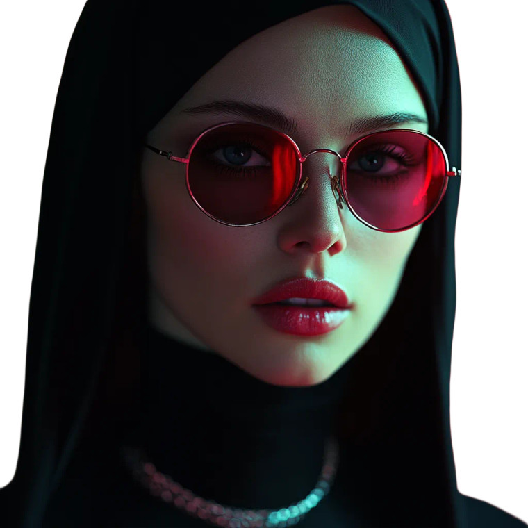 Satanic Heavenly Nun Vinyl Car Decal Sticker – Waterproof & UV-Resistant 8" Satanic Heavenly Nun Vinyl Car Decal Sticker – Waterproof & UV-Resistant 8"