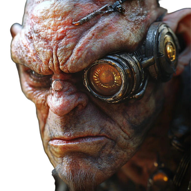 Evil Futuristic Cyborg Vinyl Car Decal Sticker – Waterproof & UV-Resistant 8"