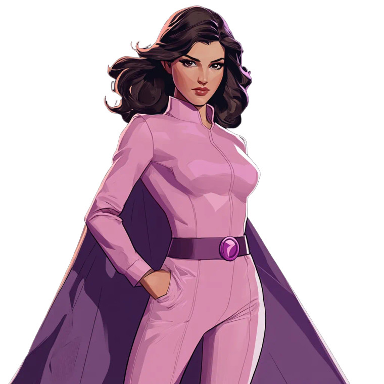 Pink Superheroine Vinyl Car Decal Sticker – Waterproof & UV-Resistant 8"