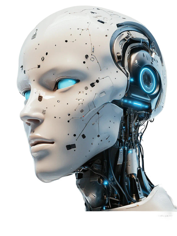 Lifelike Ai Robot Vinyl Car Decal Sticker – Waterproof & UV-Resistant 8"