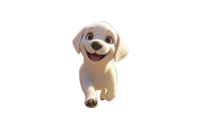Pixar-Style Puppy V3 Vinyl Car Decal Sticker – Waterproof & UV-Resistant 8"