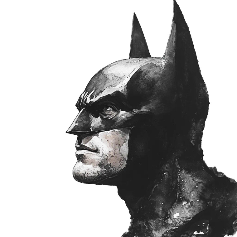 Bat Man Portrait Vinyl Car Decal Sticker – Waterproof & UV-Resistant 8"