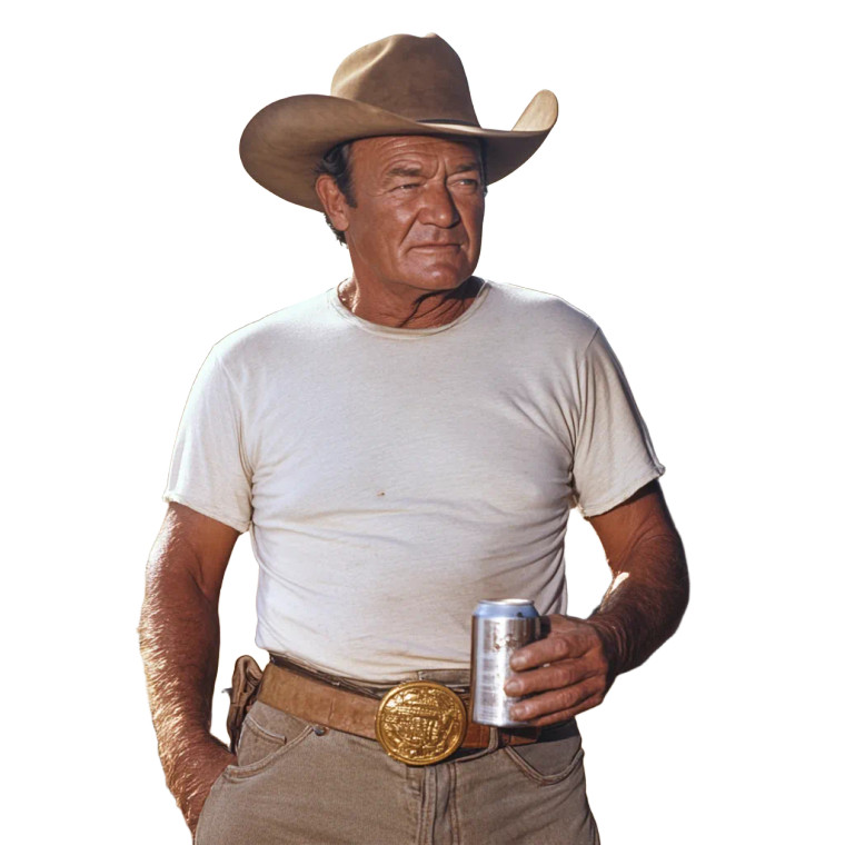 John Wayne Modeling Vinyl Car Decal Sticker – Waterproof & UV-Resistant 8"