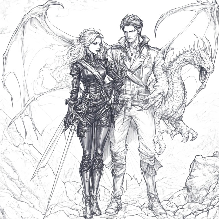 Fantasy Warriors Standoff Vinyl Car Decal Sticker – Waterproof & UV-Resistant 8"