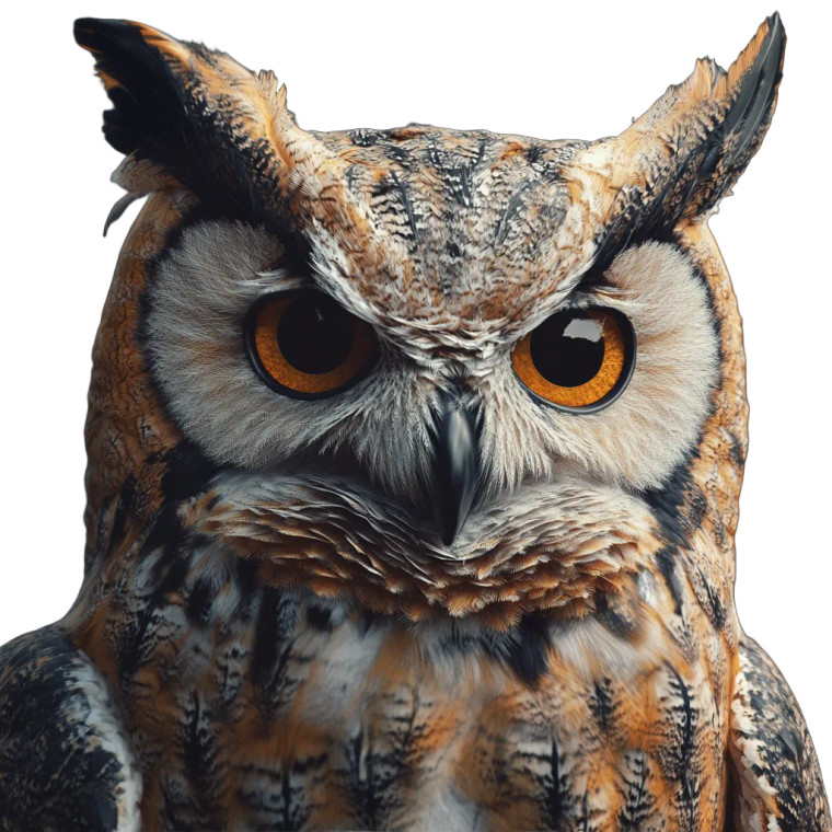 Hyper Realistic Owl Vinyl Car Decal Sticker – Waterproof & UV-Resistant 8"