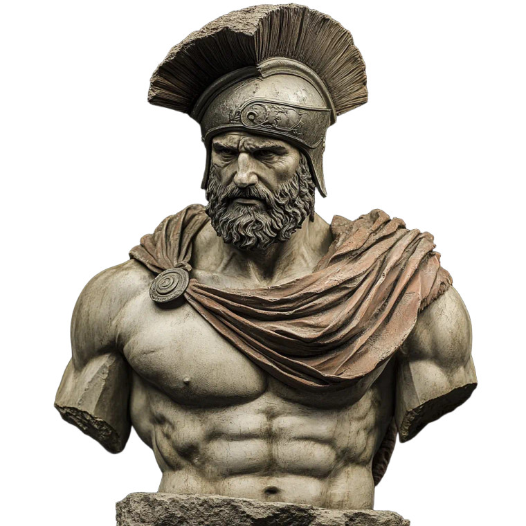 Leonidas Sculpture Vinyl Car Decal Sticker – Waterproof & UV-Resistant 8"