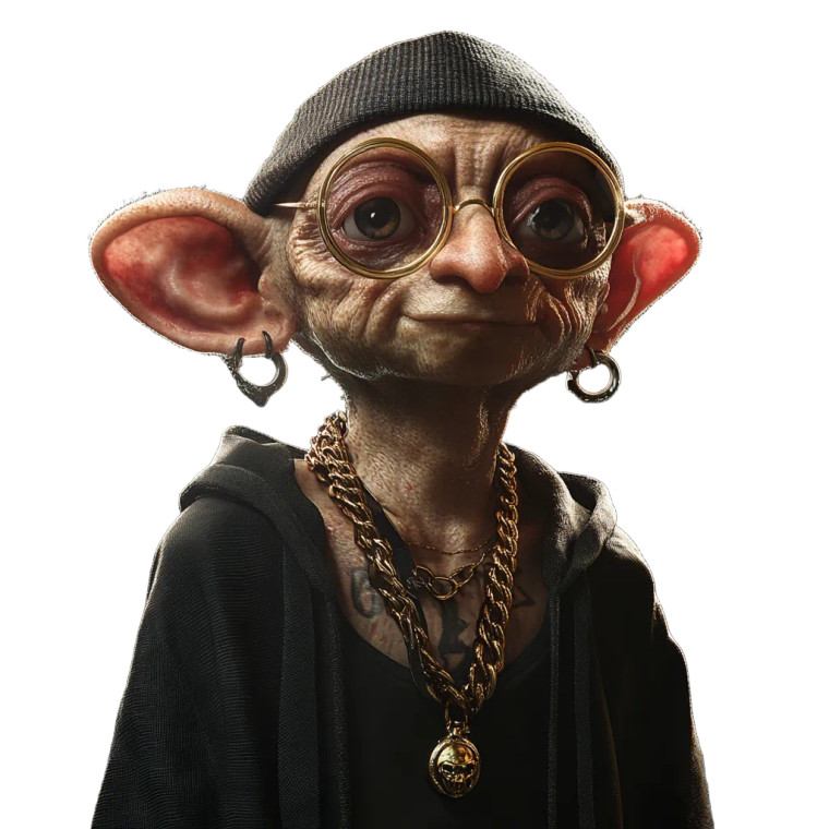 Hood Dobby Vinyl Car Decal Sticker – Waterproof & UV-Resistant 8"