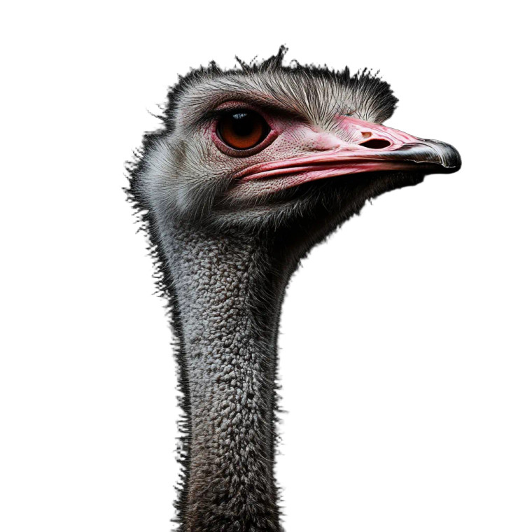 Ostrich Profile Photo Vinyl Car Decal Sticker – Waterproof & UV-Resistant 8"