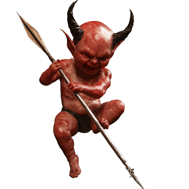 Red Flying Demon Vinyl Car Decal Sticker – Waterproof & UV-Resistant 8"