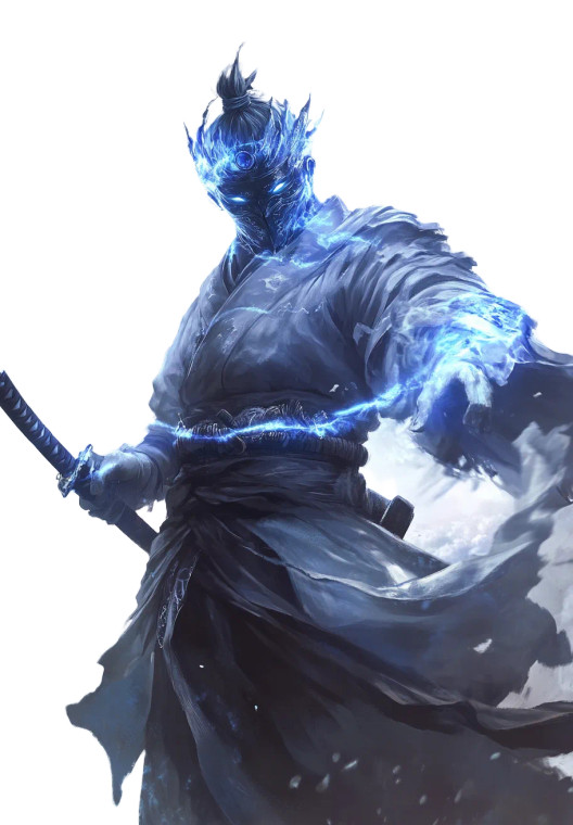 Aerial Samurai Elemental Vinyl Car Decal Sticker – Waterproof & UV-Resistant 8"