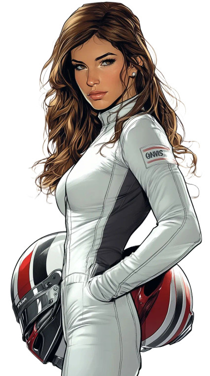 Marvel Racing Heroine Vinyl Car Decal Sticker – Waterproof & UV-Resistant 8"