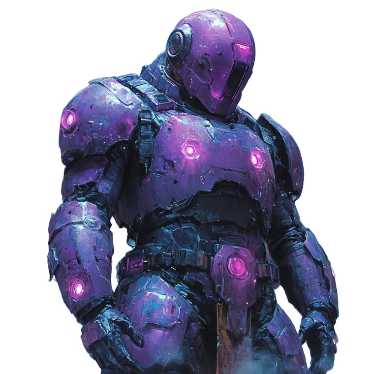 Cyber Punk Paladin Vinyl Car Decal Sticker – Waterproof & UV-Resistant 8"