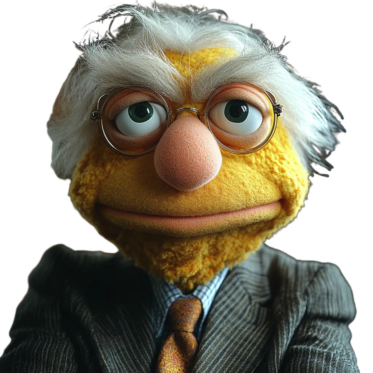 Politician Muppet Closeup Vinyl Car Decal Sticker – Waterproof & UV-Resistant 8"