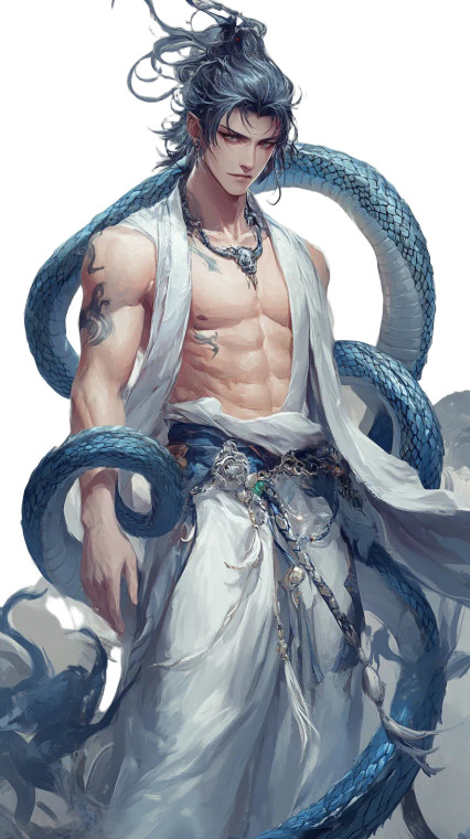Snake Man Portrait Vinyl Car Decal Sticker – Waterproof & UV-Resistant 8"