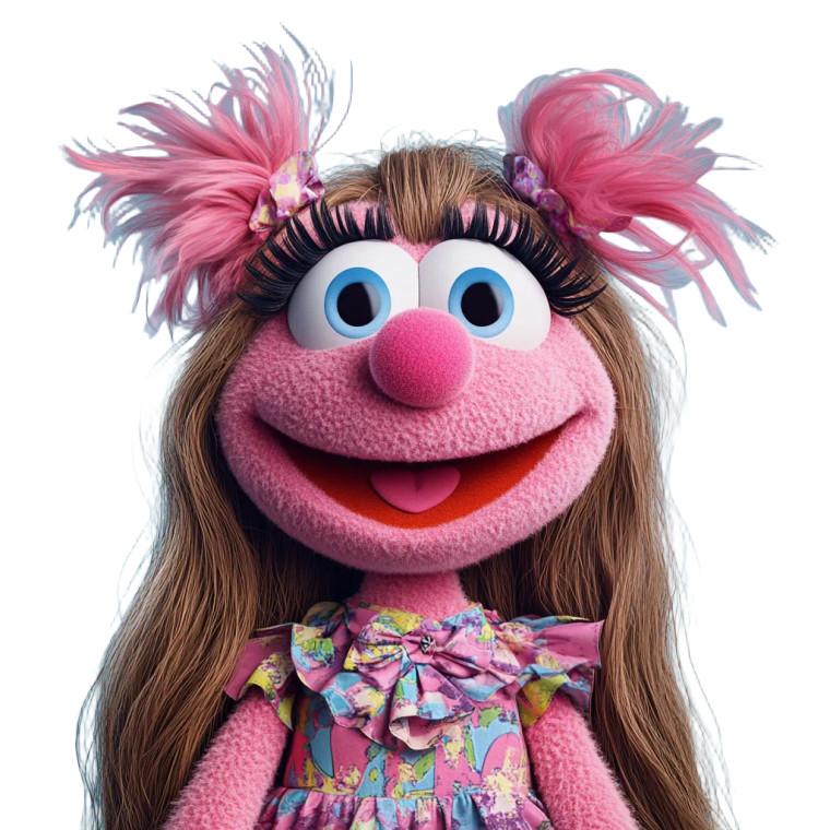 Pink Muppet Portrait Vinyl Car Decal Sticker – Waterproof & UV-Resistant 8"