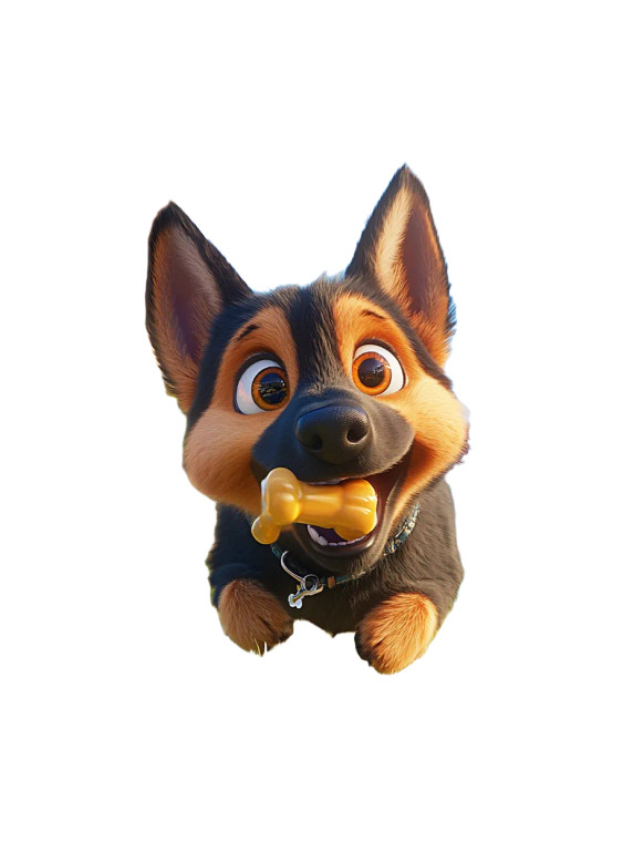 Joyful German Shepherd Vinyl Car Decal Sticker – Waterproof & UV-Resistant 8"