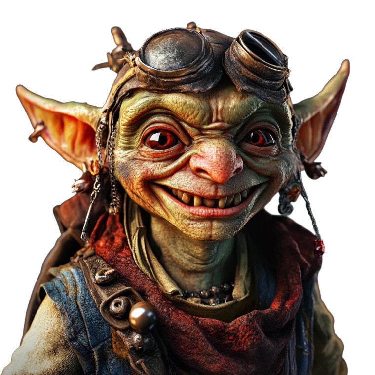 Smiling Fantasy Goblin Vinyl Car Decal Sticker – Waterproof & UV-Resistant 8"