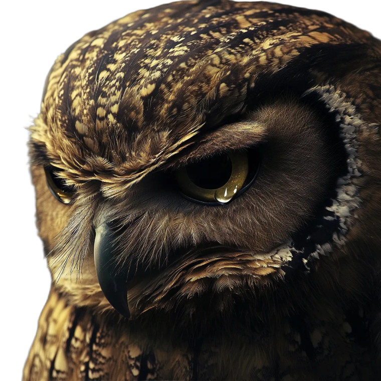 Tearful Protective Owl Vinyl Car Decal Sticker – Waterproof & UV-Resistant 8"