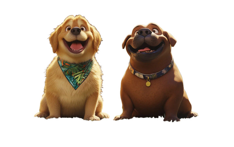 Canine Dadbods Duo Vinyl Car Decal Sticker – Waterproof & UV-Resistant 8"