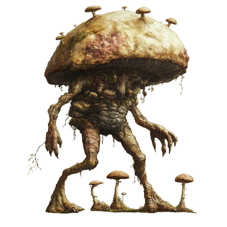 Old Bipedal Mushroom Vinyl Car Decal Sticker – Waterproof & UV-Resistant 8"
