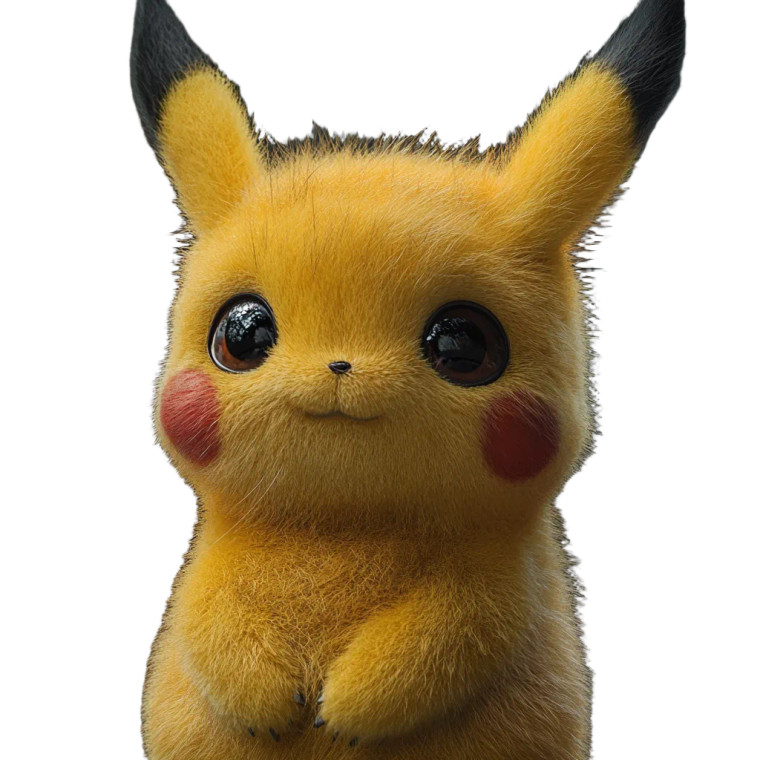 Hyper Realistic Pikachu Vinyl Car Decal Sticker – Waterproof & UV-Resistant 8"