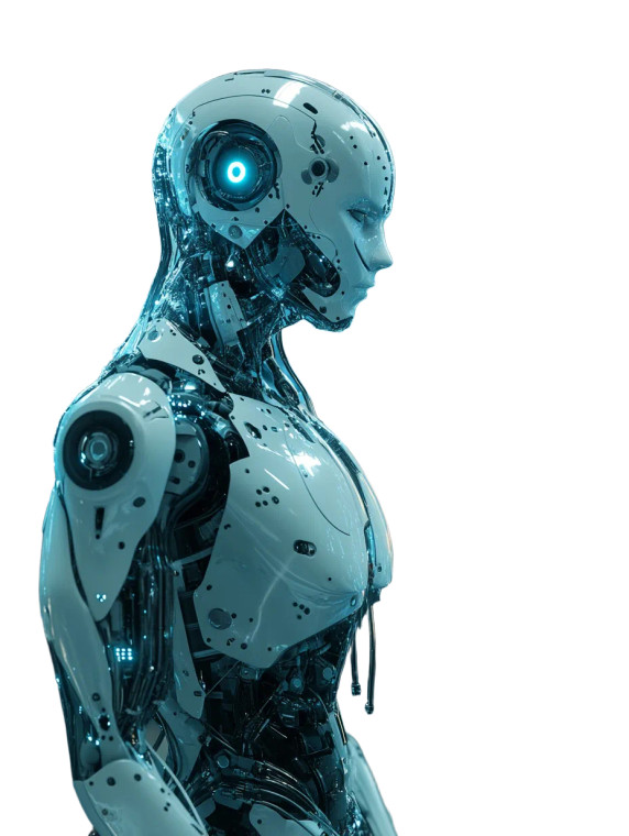 Advanced Humanoid Robot V3 Vinyl Car Decal Sticker – Waterproof & UV-Resistant 8"