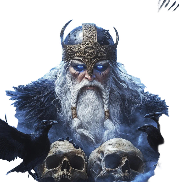 Odin With Ravens V3 Vinyl Car Decal Sticker – Waterproof & UV-Resistant 8"