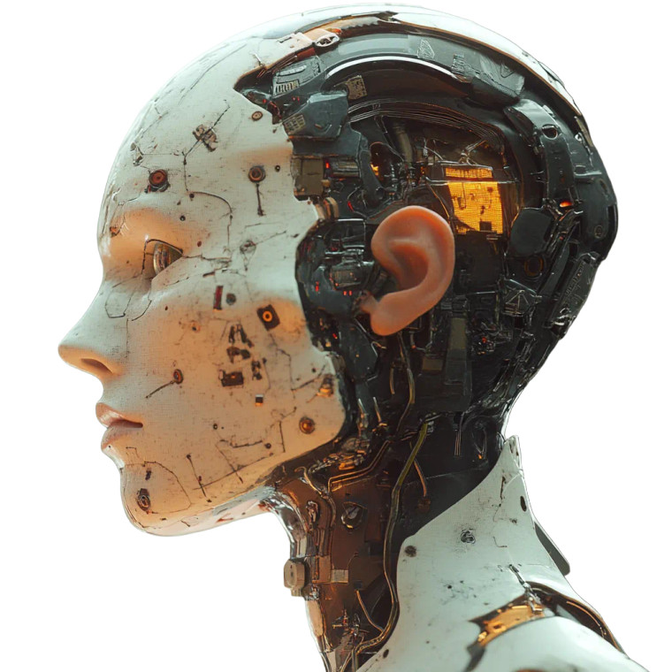 Human-Like Ai Vinyl Car Decal Sticker – Waterproof & UV-Resistant 8"