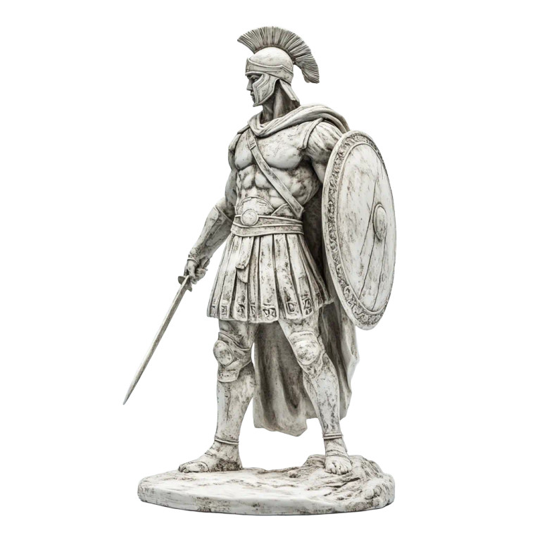 Warrior Statue V2 Vinyl Car Decal Sticker – Waterproof & UV-Resistant 8"