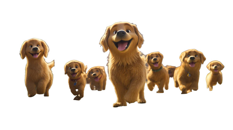 Golden Retrievers Group Vinyl Car Decal Sticker – Waterproof & UV-Resistant 8"