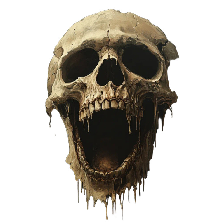 Screaming Cartoon Skull Vinyl Car Decal Sticker – Waterproof & UV-Resistant 8"