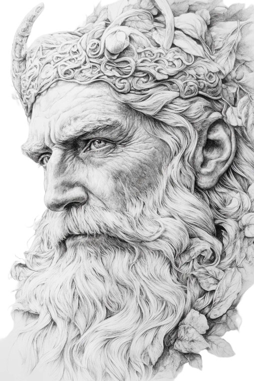 Odin Portrait V6 Vinyl Car Decal Sticker – Waterproof & UV-Resistant 8"