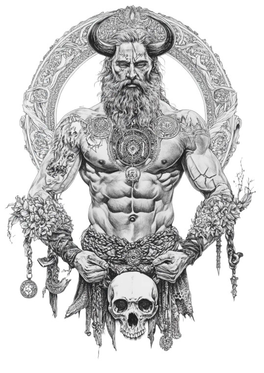 Wicca God Drawing Vinyl Car Decal Sticker – Waterproof & UV-Resistant 8"