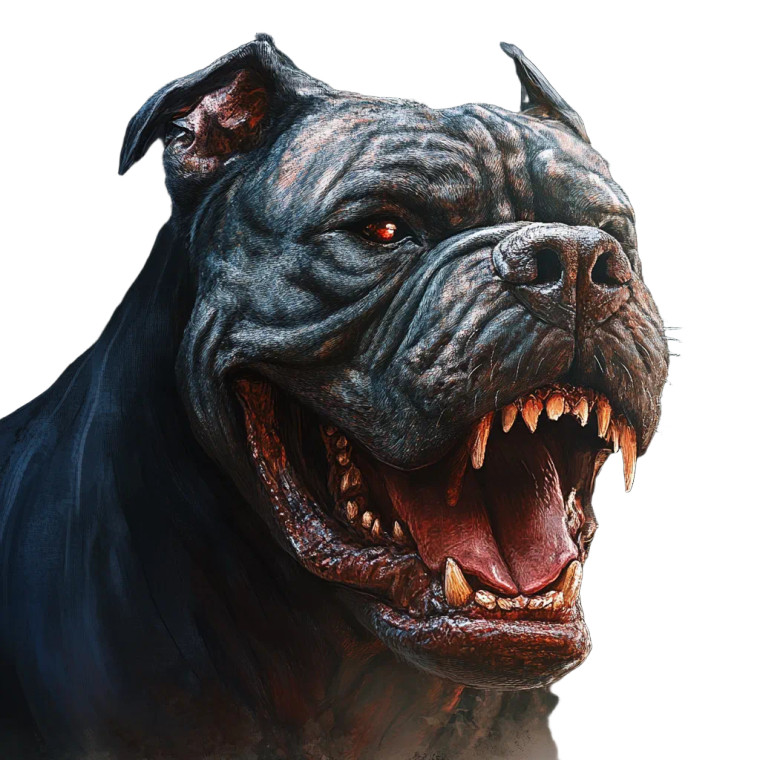 Big Mean Dog Vinyl Car Decal Sticker – Waterproof & UV-Resistant 8"