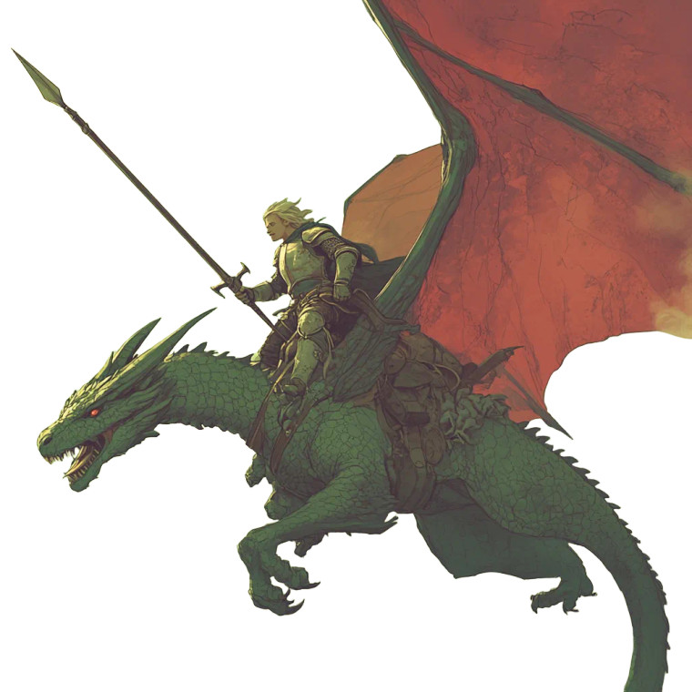 Knight On Dragon V4 Vinyl Car Decal Sticker – Waterproof & UV-Resistant 8"