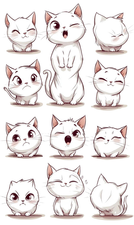 Cute Cat Stickers Vinyl Car Decal Sticker – Waterproof & UV-Resistant 8"