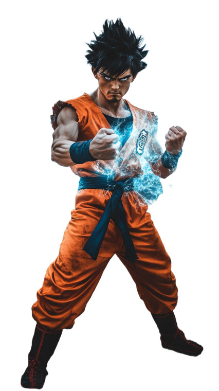 Goku Cosplay Power Vinyl Car Decal Sticker – Waterproof & UV-Resistant 8"