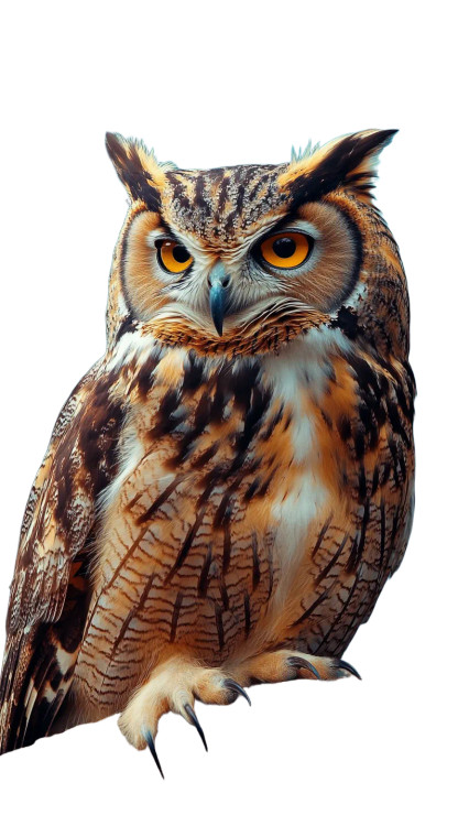 Owl Side Portrait Vinyl Car Decal Sticker – Waterproof & UV-Resistant 8"