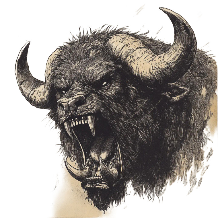 Angry Panther Minotaur Vinyl Car Decal Sticker – Waterproof & UV-Resistant 8"