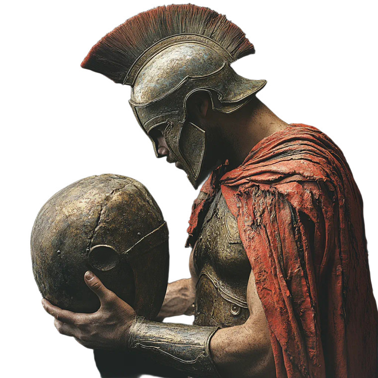 Ancient Spartan Soldier V4 Vinyl Car Decal Sticker – Waterproof & UV-Resistant 8"