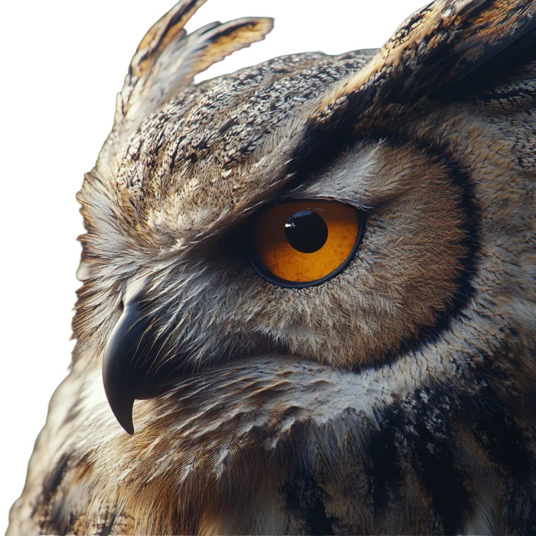 Hyper-Realistic Owl Vinyl Car Decal Sticker – Waterproof & UV-Resistant 8"