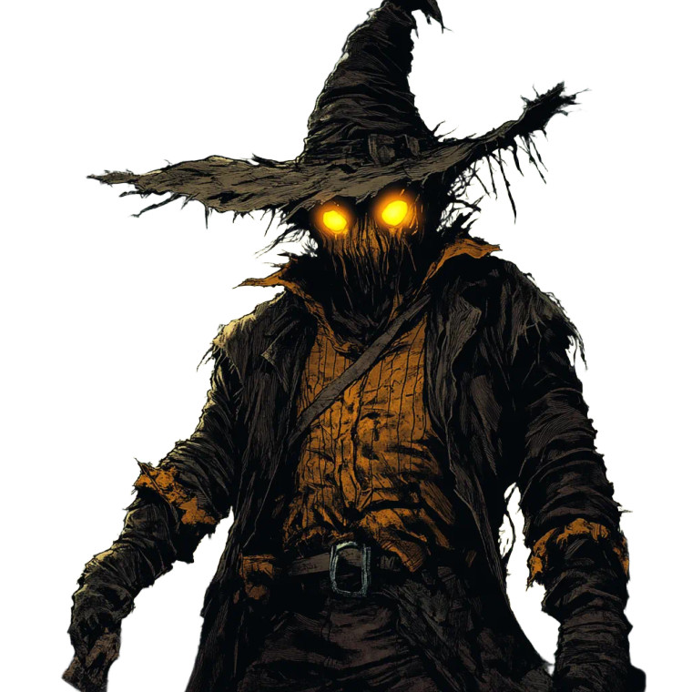 Eerie 80'S Scarecrow Vinyl Car Decal Sticker – Waterproof & UV-Resistant 8"