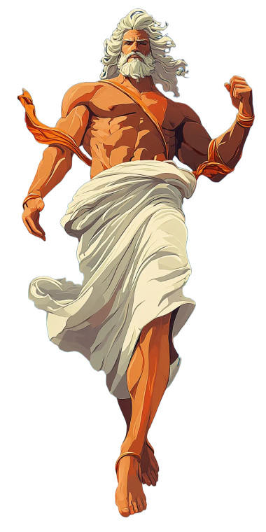 Cartoon Zeus V4 Vinyl Car Decal Sticker – Waterproof & UV-Resistant 8"