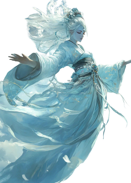 Floating Priestess Vinyl Car Decal Sticker – Waterproof & UV-Resistant 8"