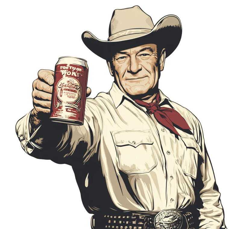 John Wayne Toast Vinyl Car Decal Sticker – Waterproof & UV-Resistant 8"