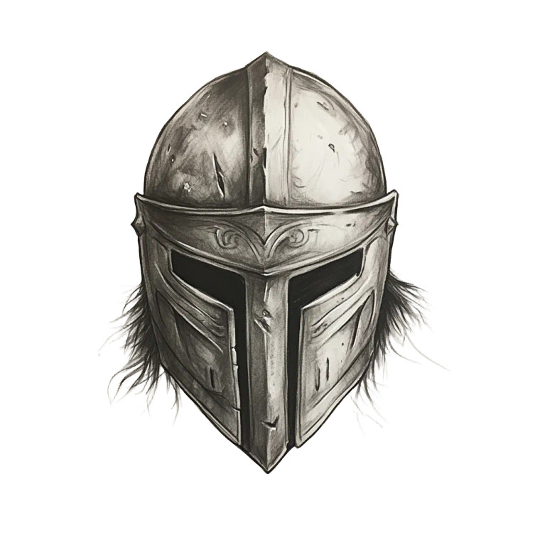 Knight'S Helmet V2 Vinyl Car Decal Sticker – Waterproof & UV-Resistant 8"
